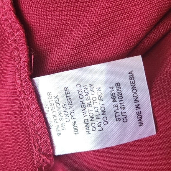 Enfocus Studio Plus Size Dress Size 16 Burgundy - Picture 7 of 7